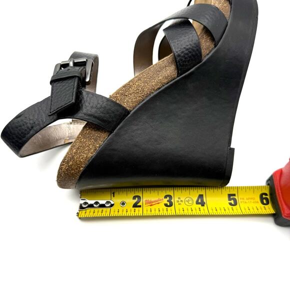 Sam Edelman Black Leather Nelson Wedge 8.5 - Picture 12 of 16